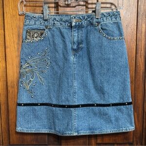 Vintage / 90s Mary Kate & Ashley Denim Jean Skirt Size 12